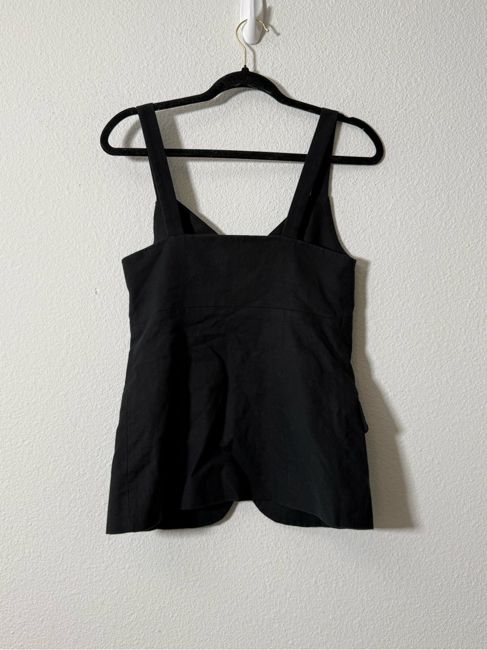 Vanessa Bruno Elia Button Front Linen Blend Vest Top Black Size 36 / US 4 - Picture 3 of 8